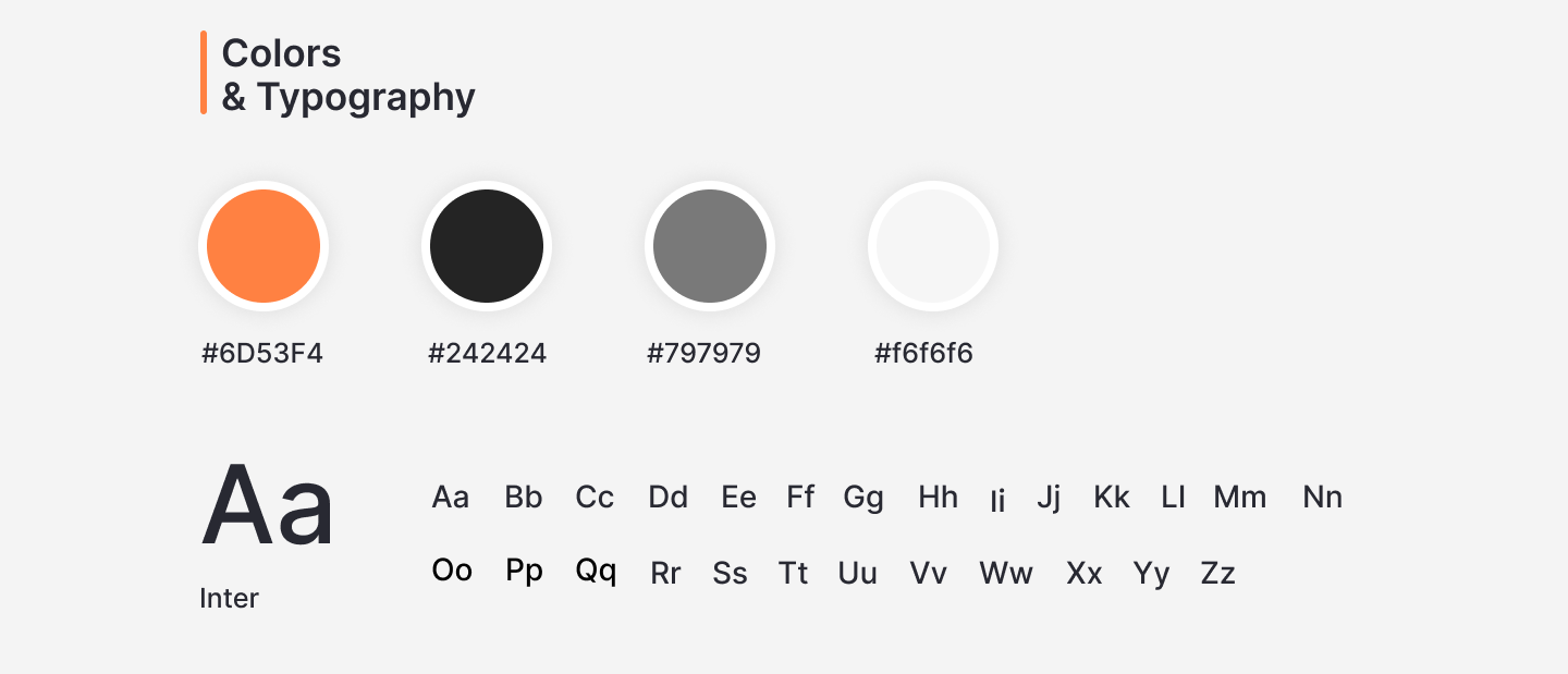 event booking app color palette