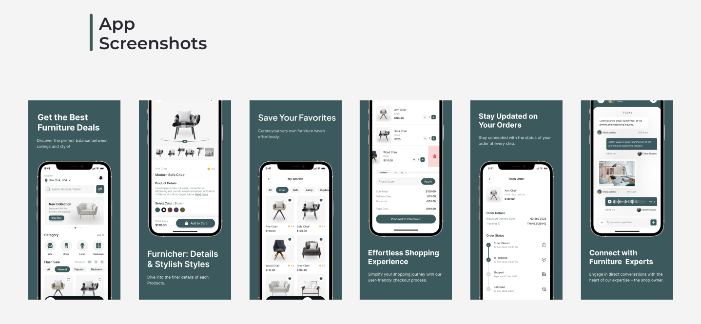 furniture ui kit screenshot