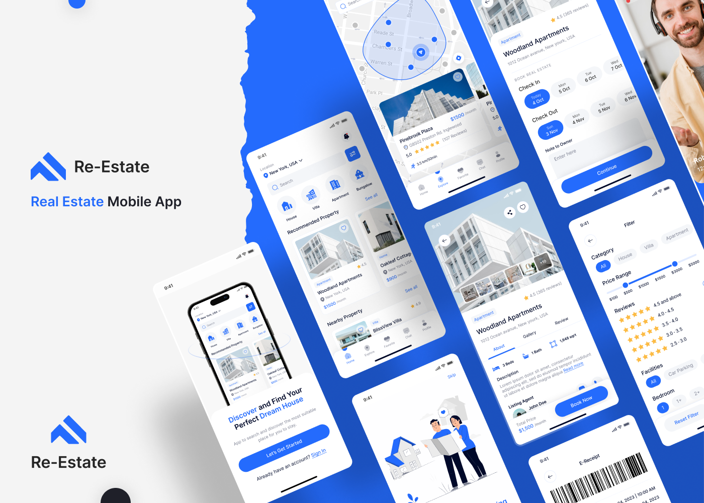 real estate app ui kit figma 