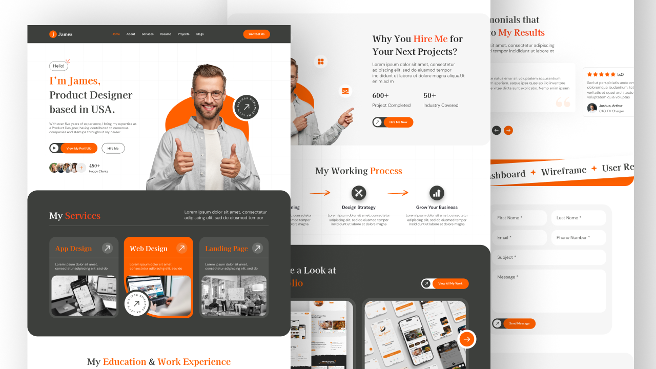 Personal Portfolio Landing Page UI kit