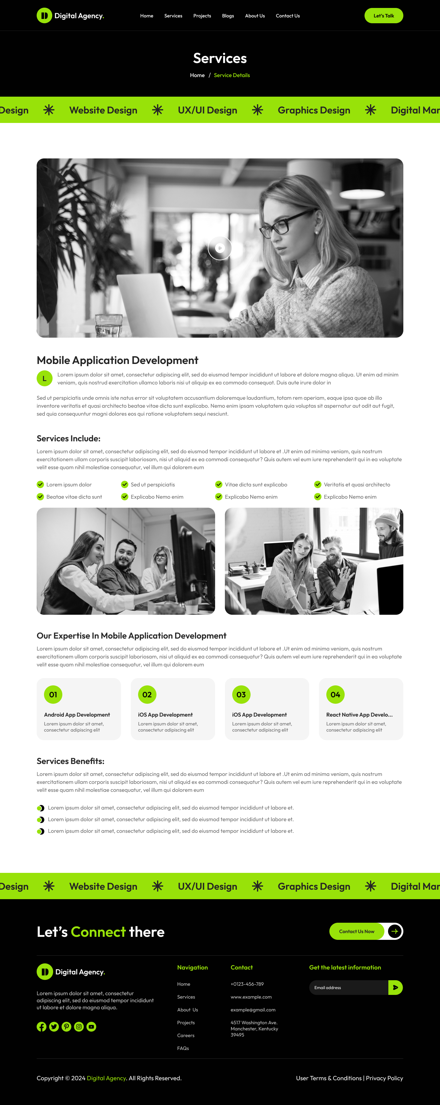 digital Agency website figma Service Details Page Design ui ux design
