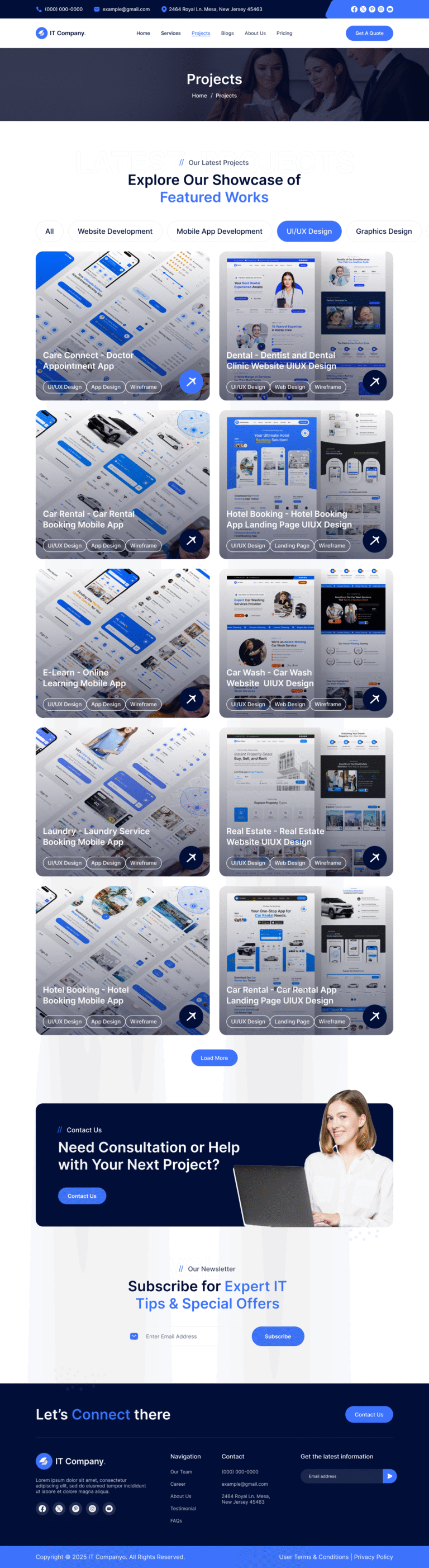 IT Service and Technology Website Figma Template Ui Ux Design [16 ...