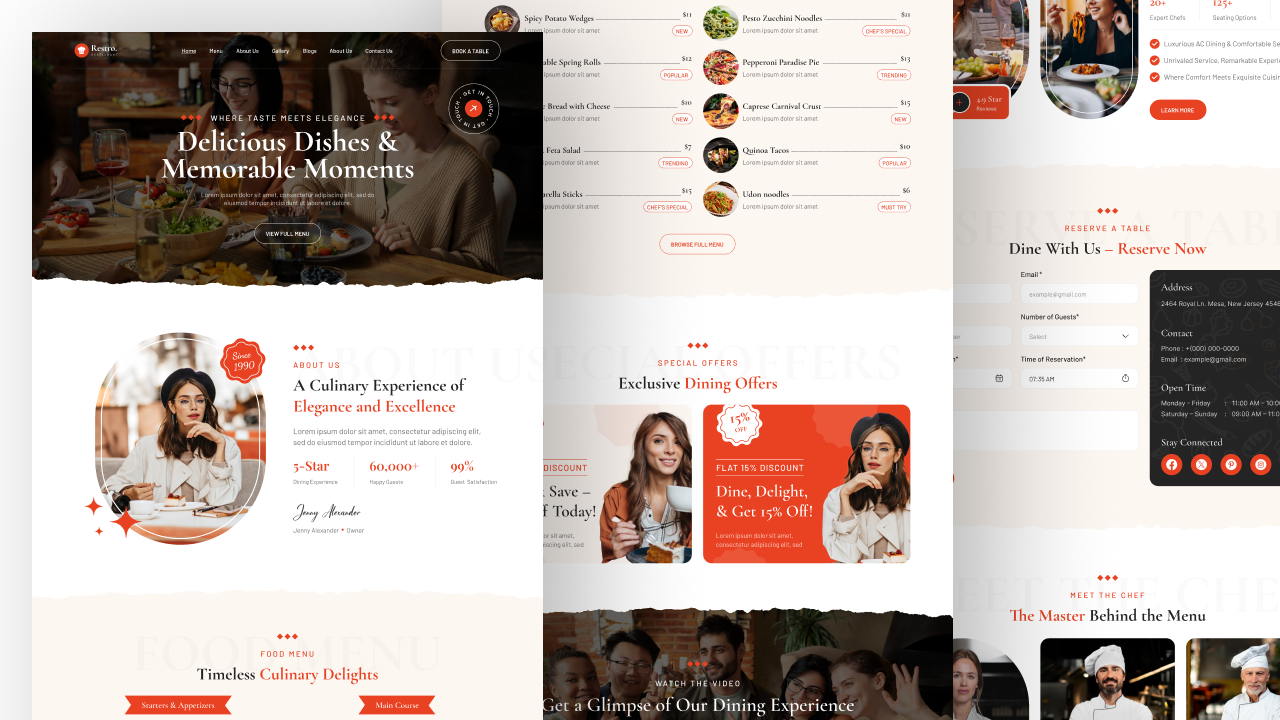 restaurant website Figma ui ux design thumbnail 2 design