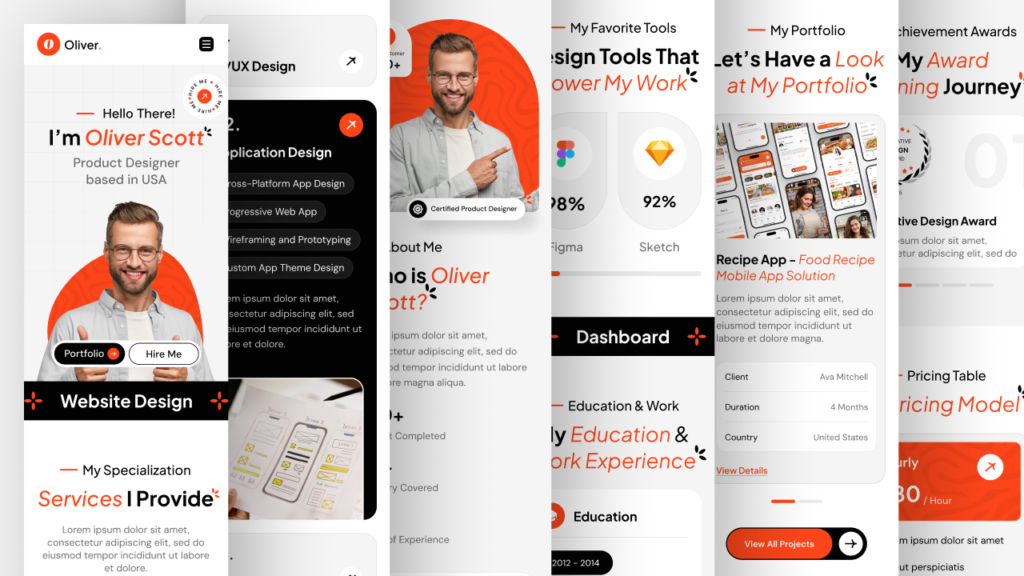 Personal Portfolio Website UI/UX Figma Design [12+ Pages] » Insight Lancer