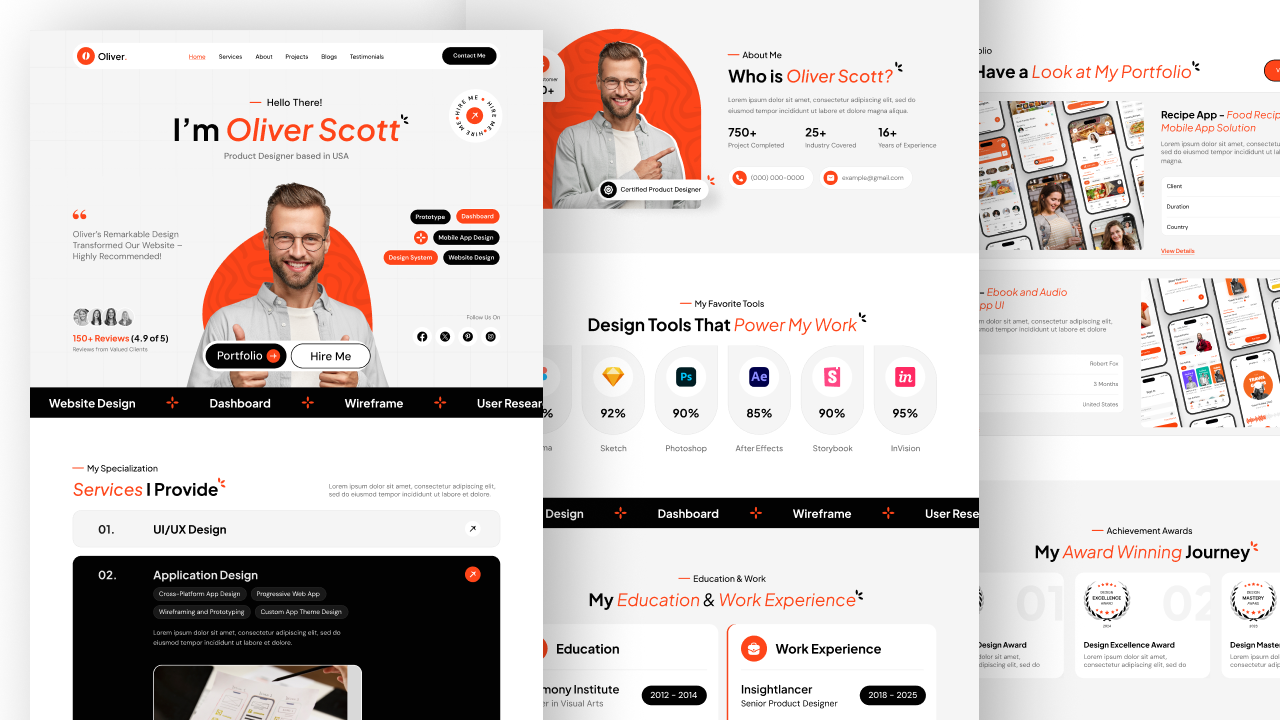 Personal Portfolio Website UIUX Design thumbnail 3