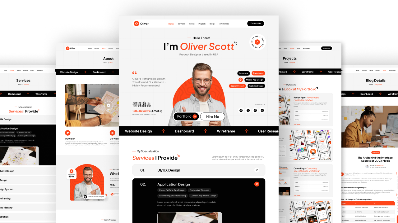 Personal Portfolio Website UIUX Design 