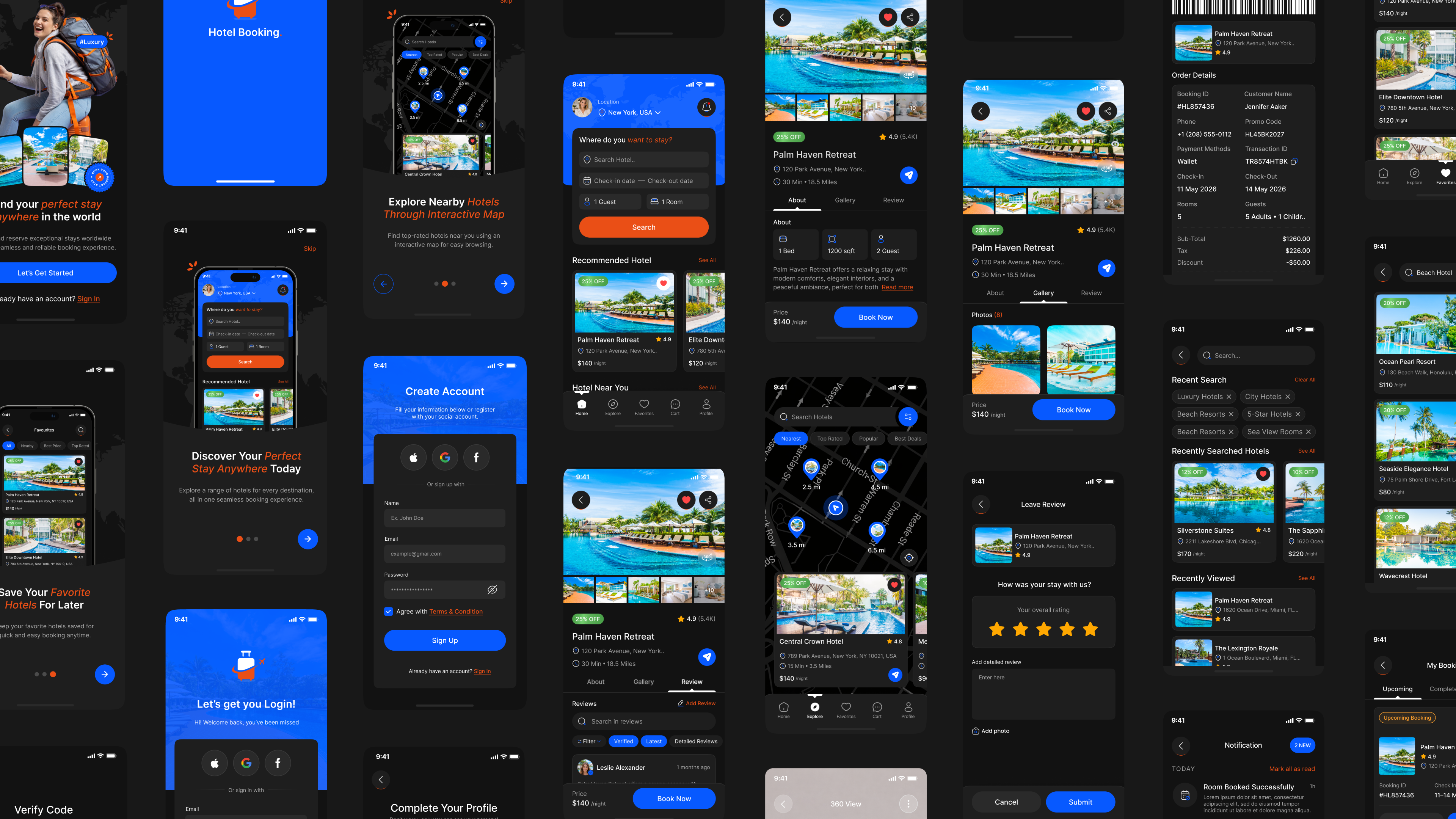 hotel booking mobile app ui design
