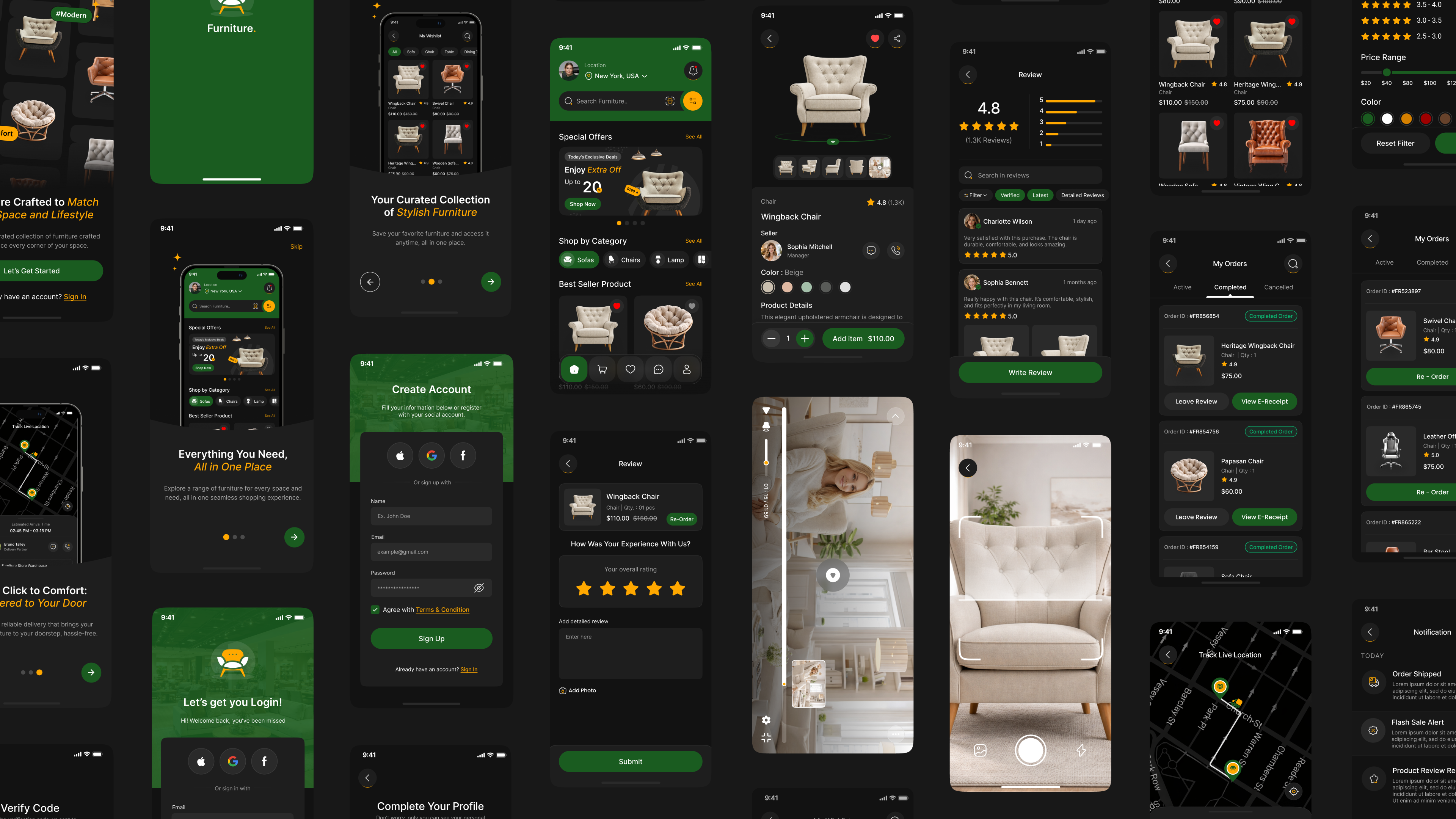 furniture app Figma design template
