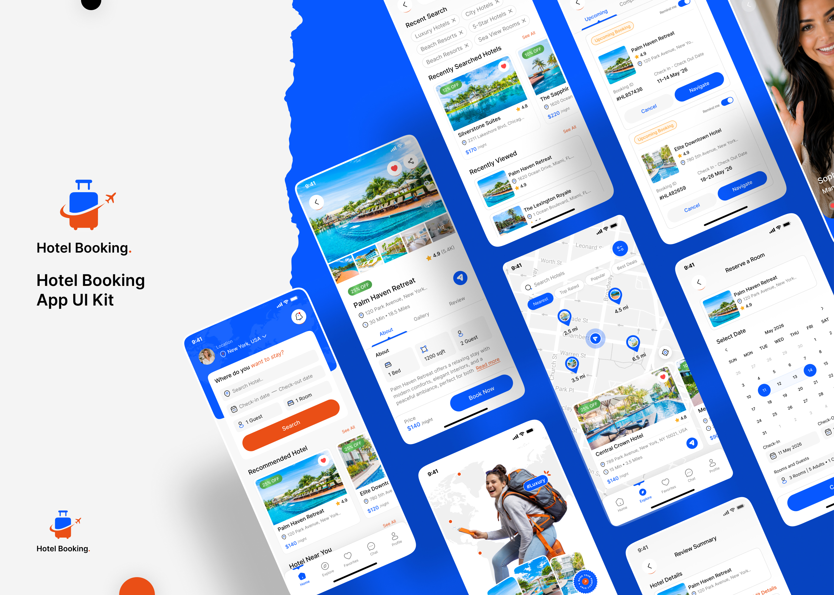 hotel booking app ui design