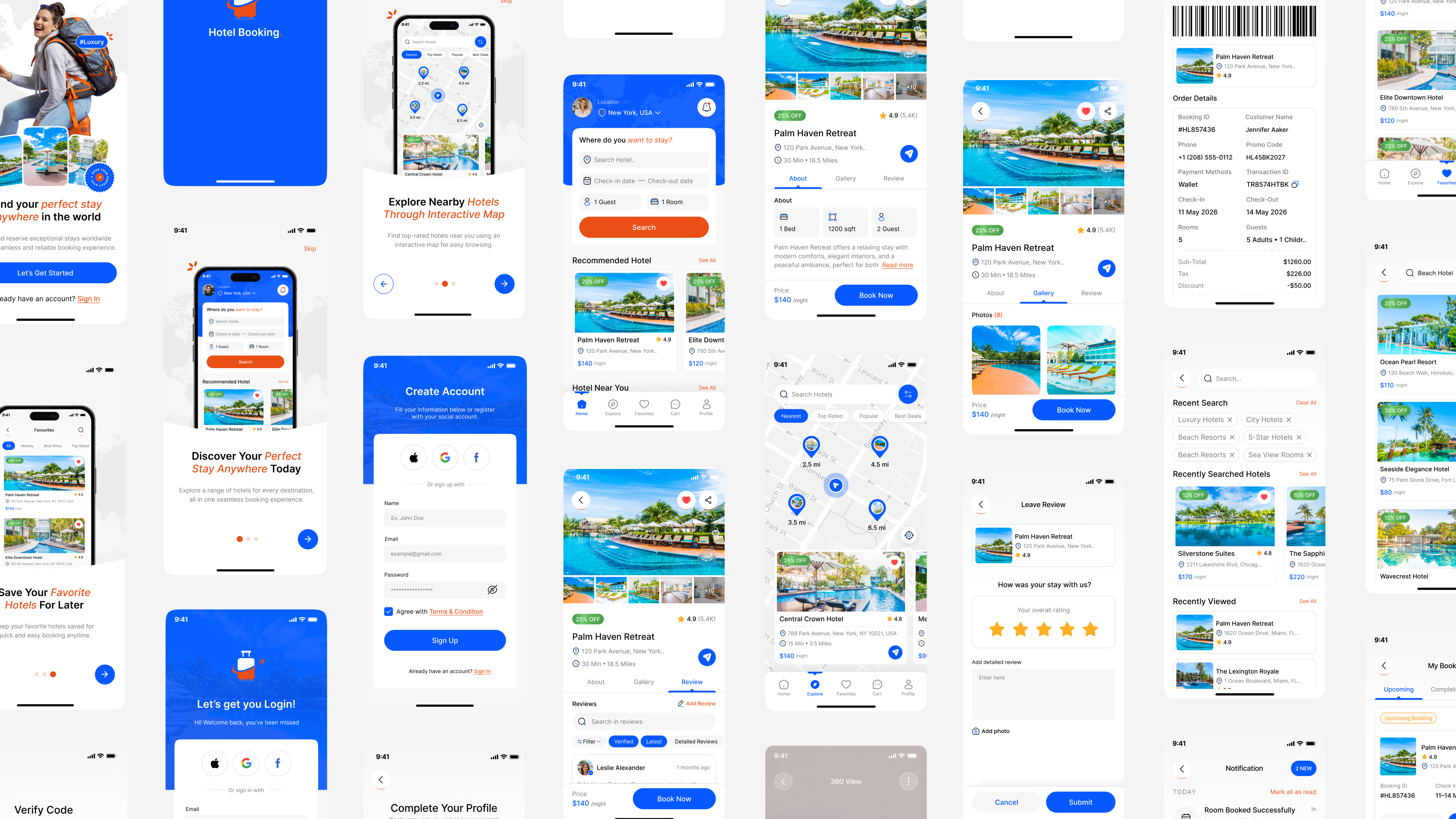hotel booking app ui design