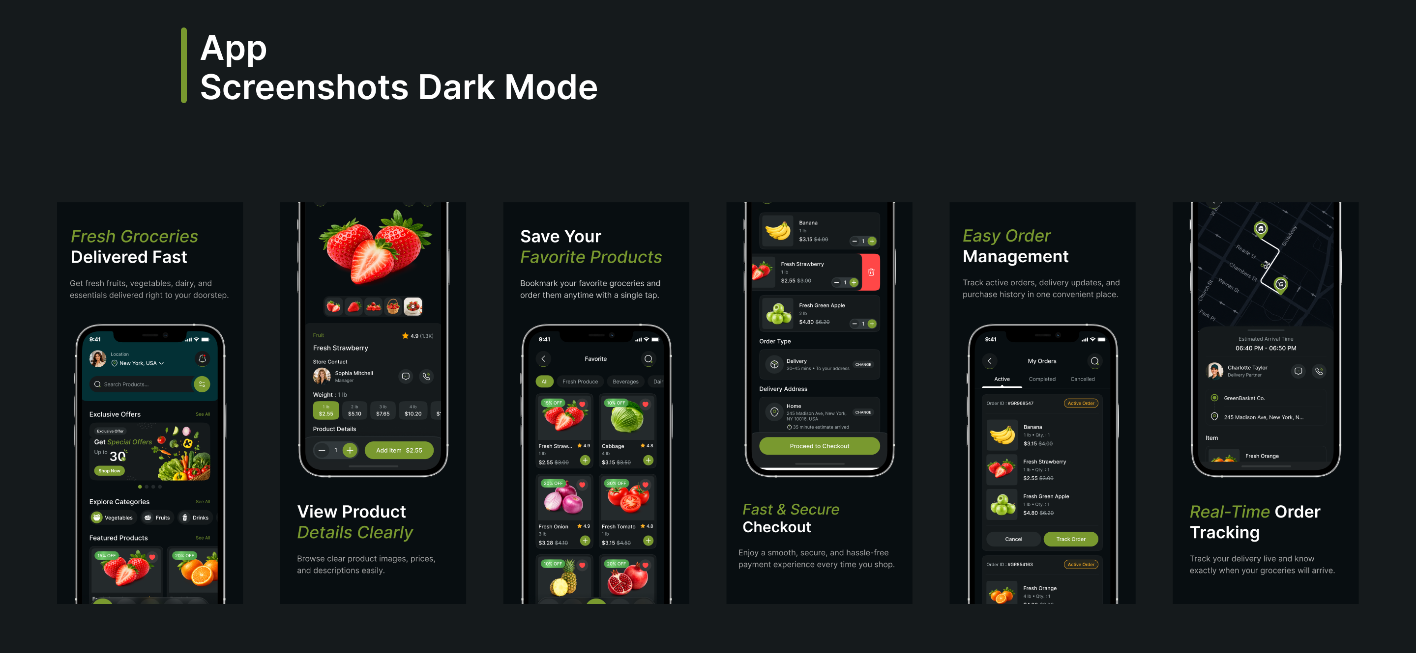 grocery app ui design