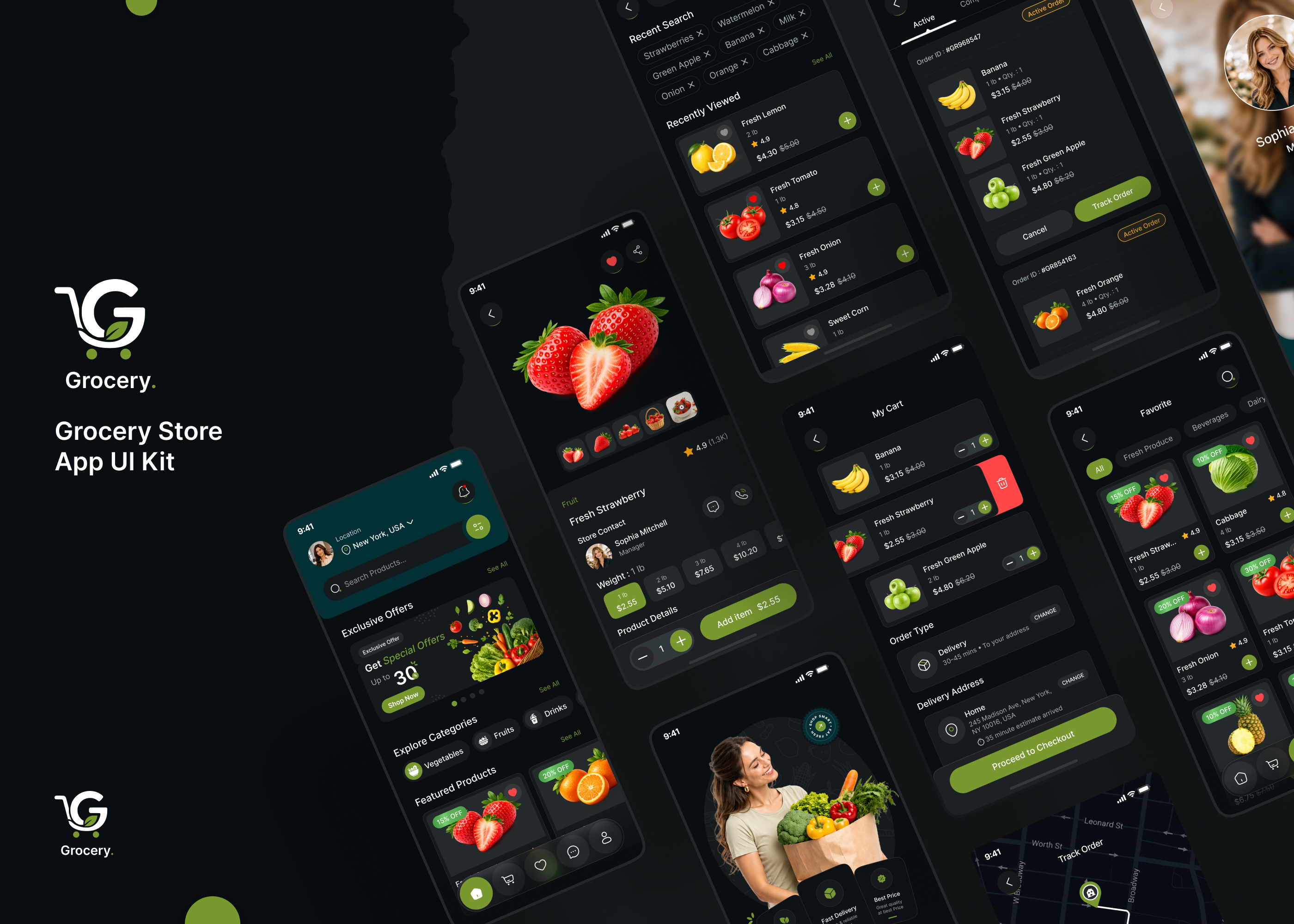 grocery app ui design template