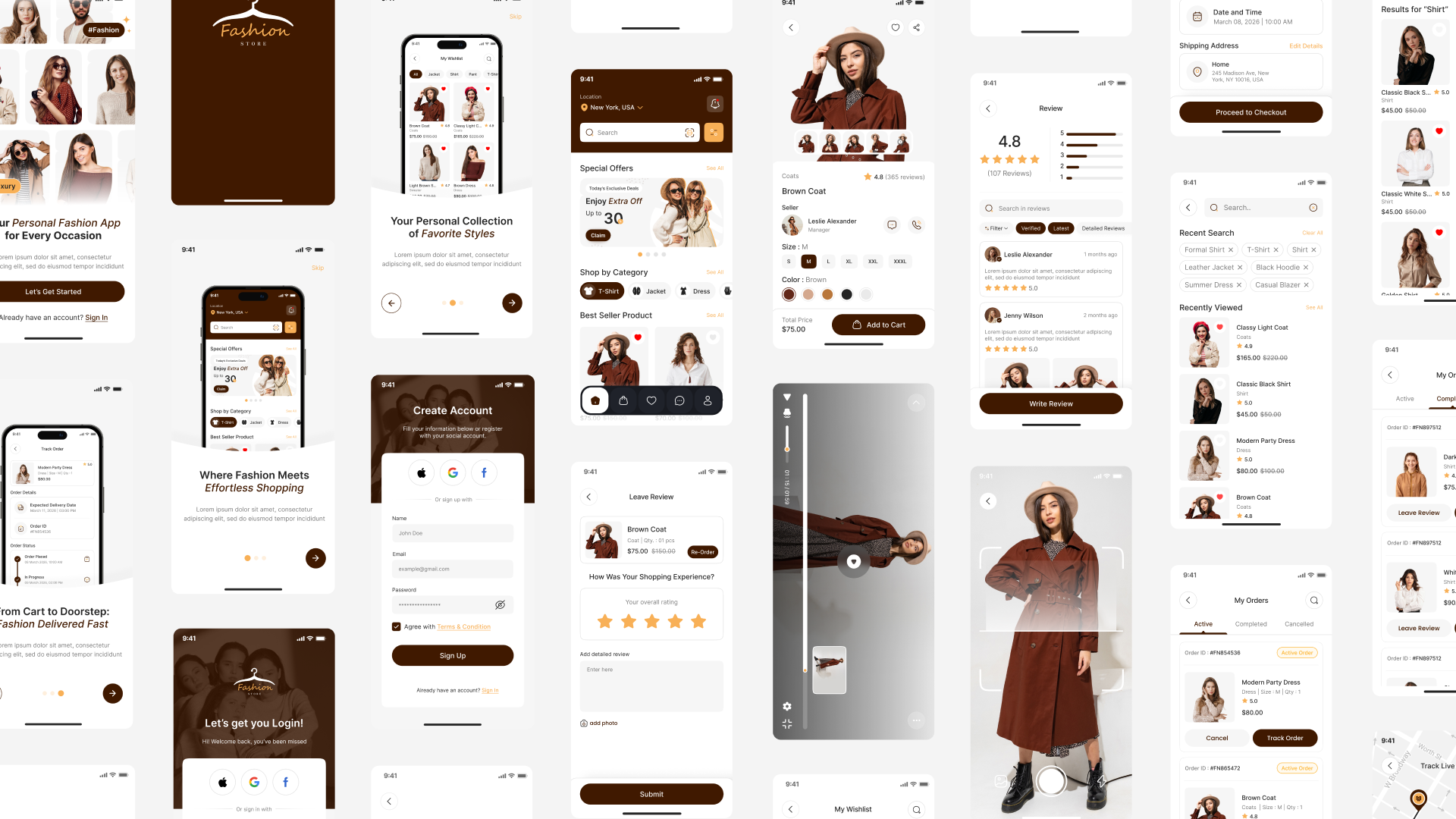fashion app ui Figma