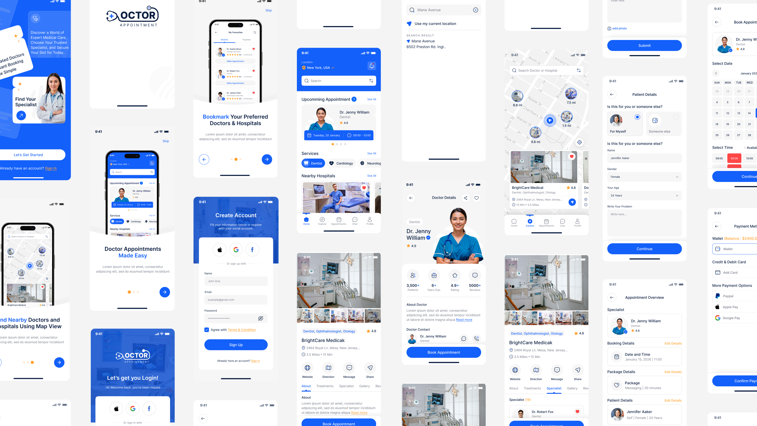 doctor booking app ui design