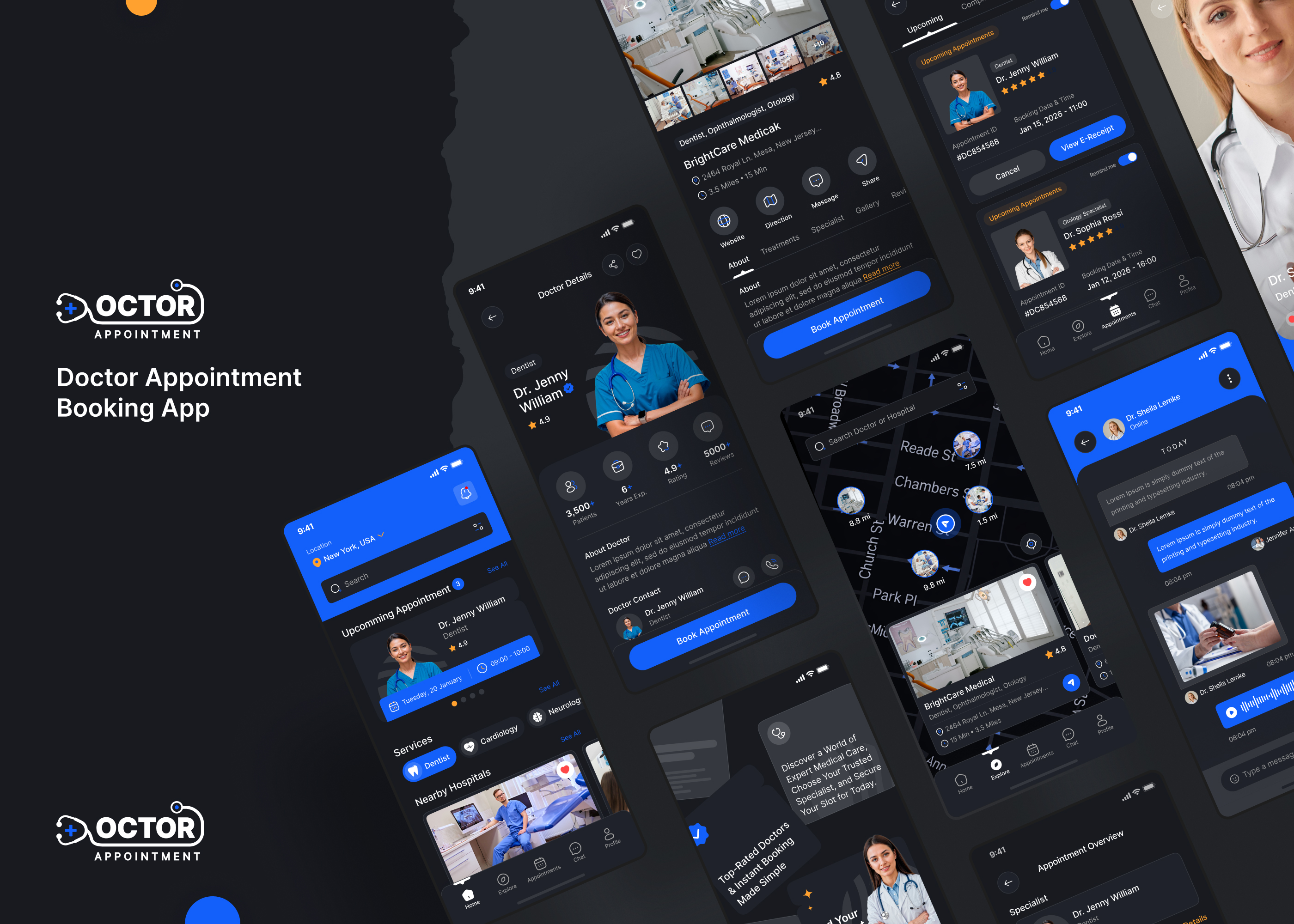 doctor appointment app ui design