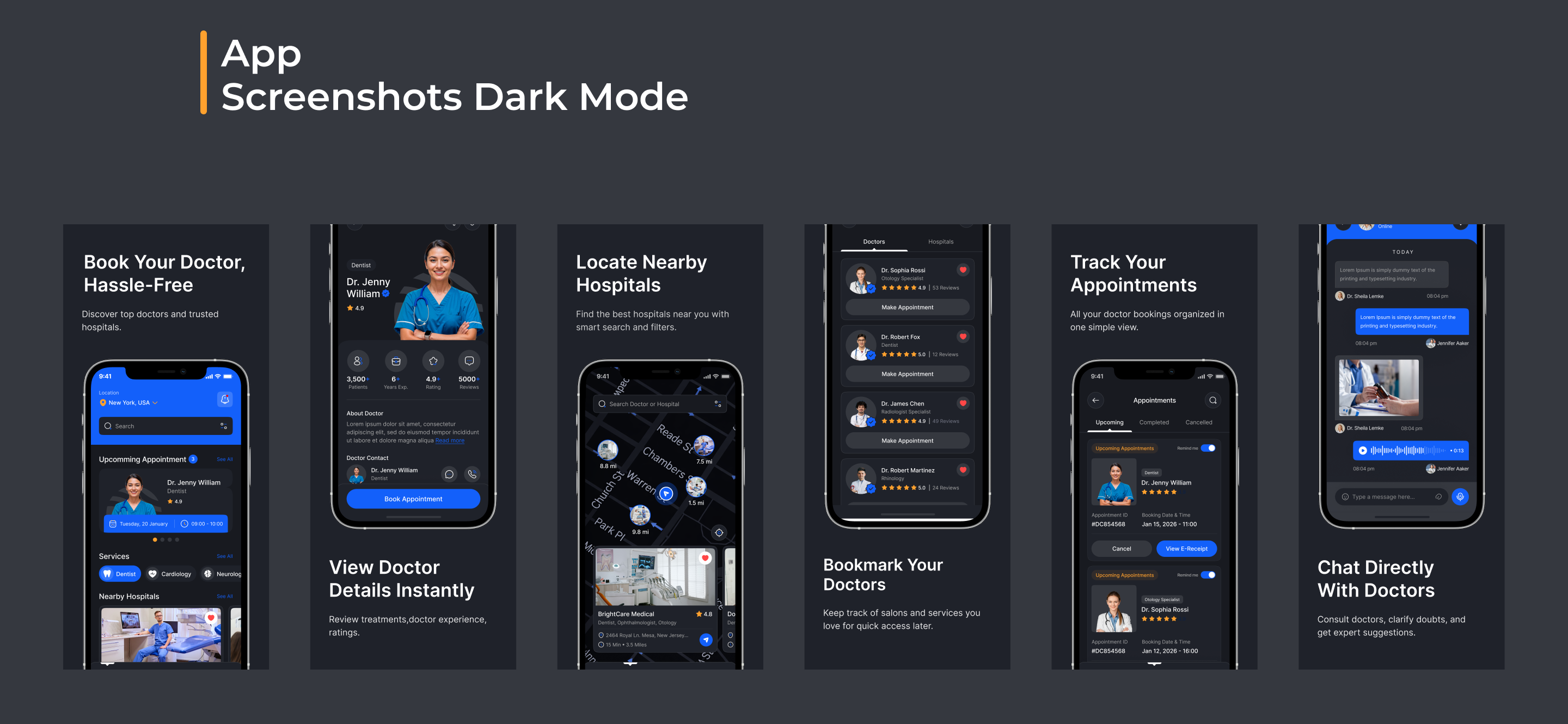 doctor appointment app ui design Figma