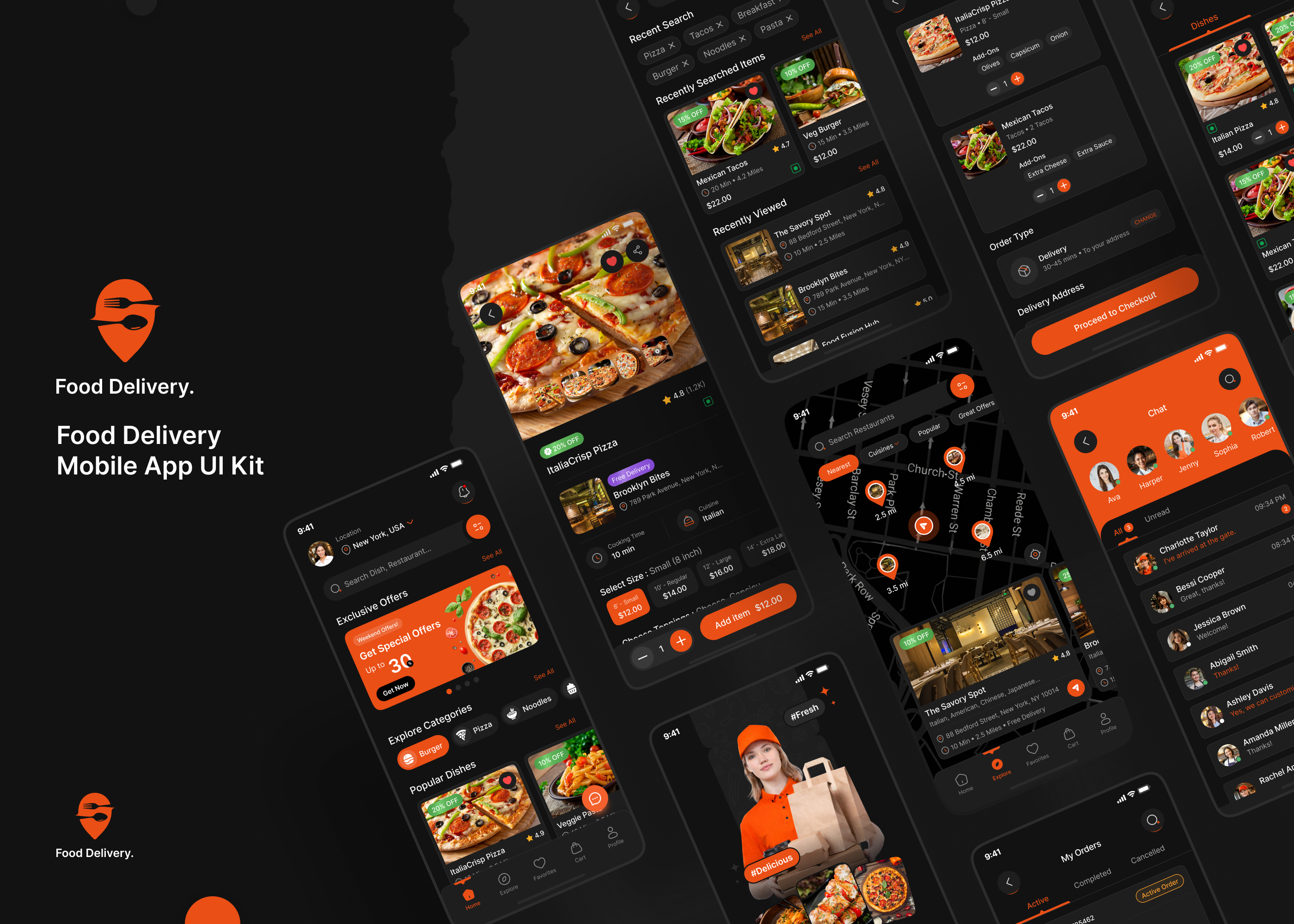 food delivery app ui design figma