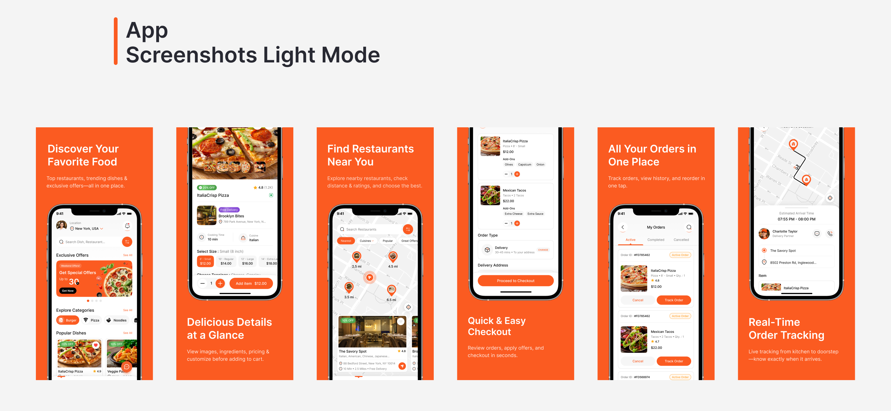 food ordering app ui design