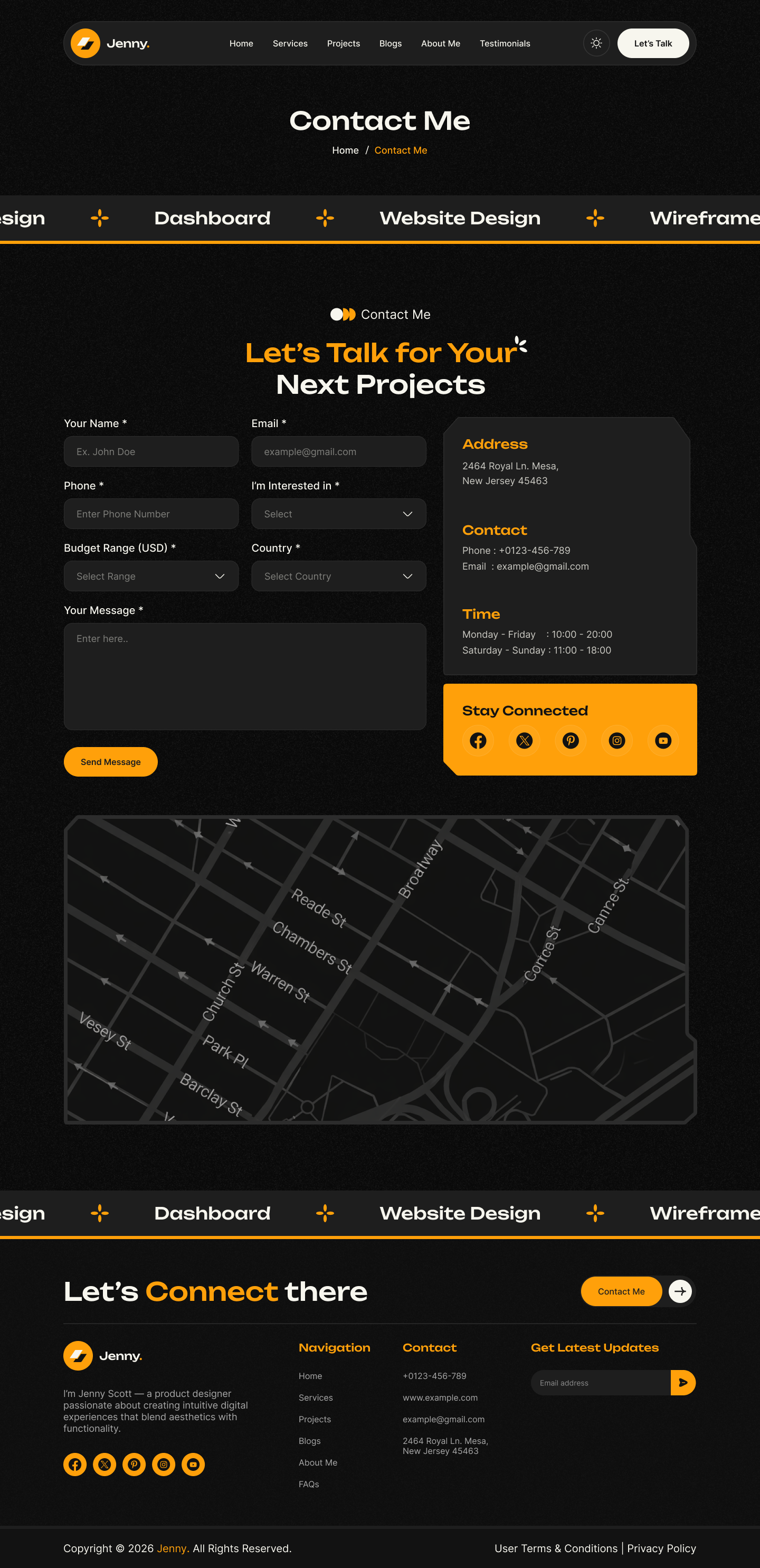 professional portfolio website design