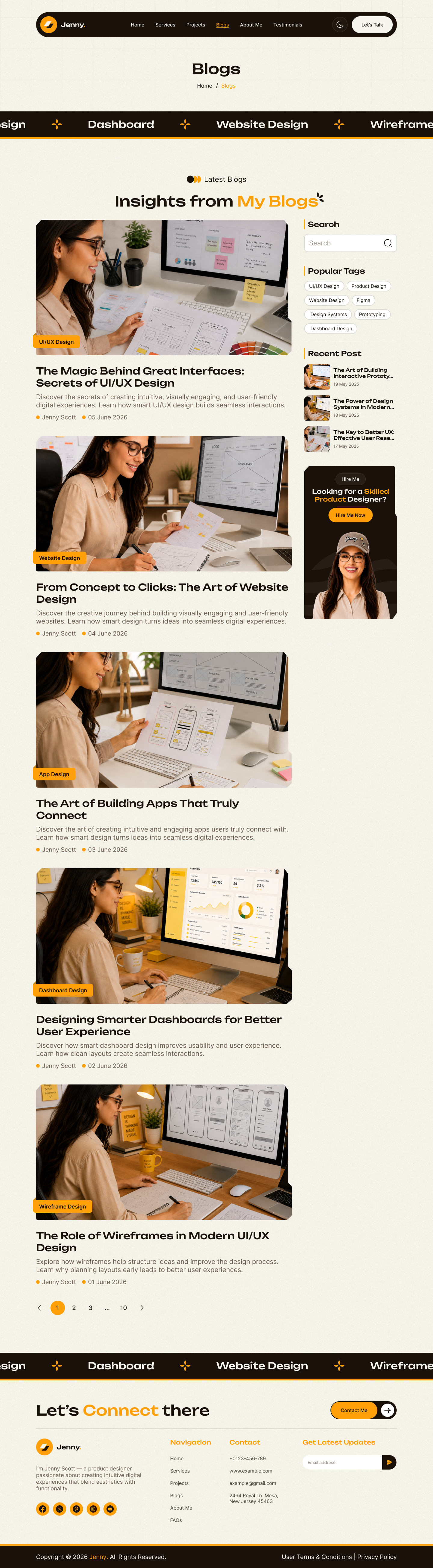 professional portfolio website design