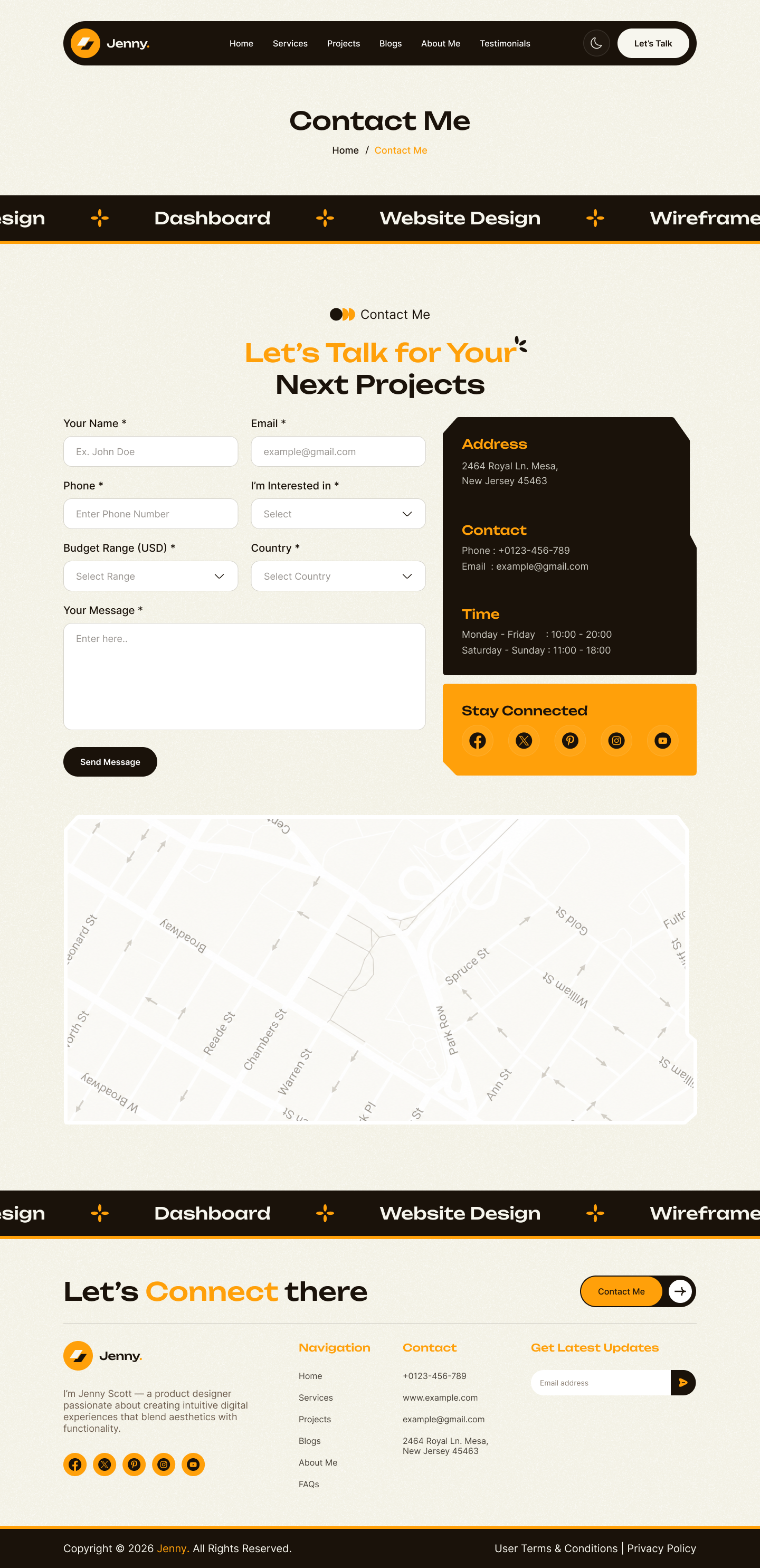 personal portfolio ui design