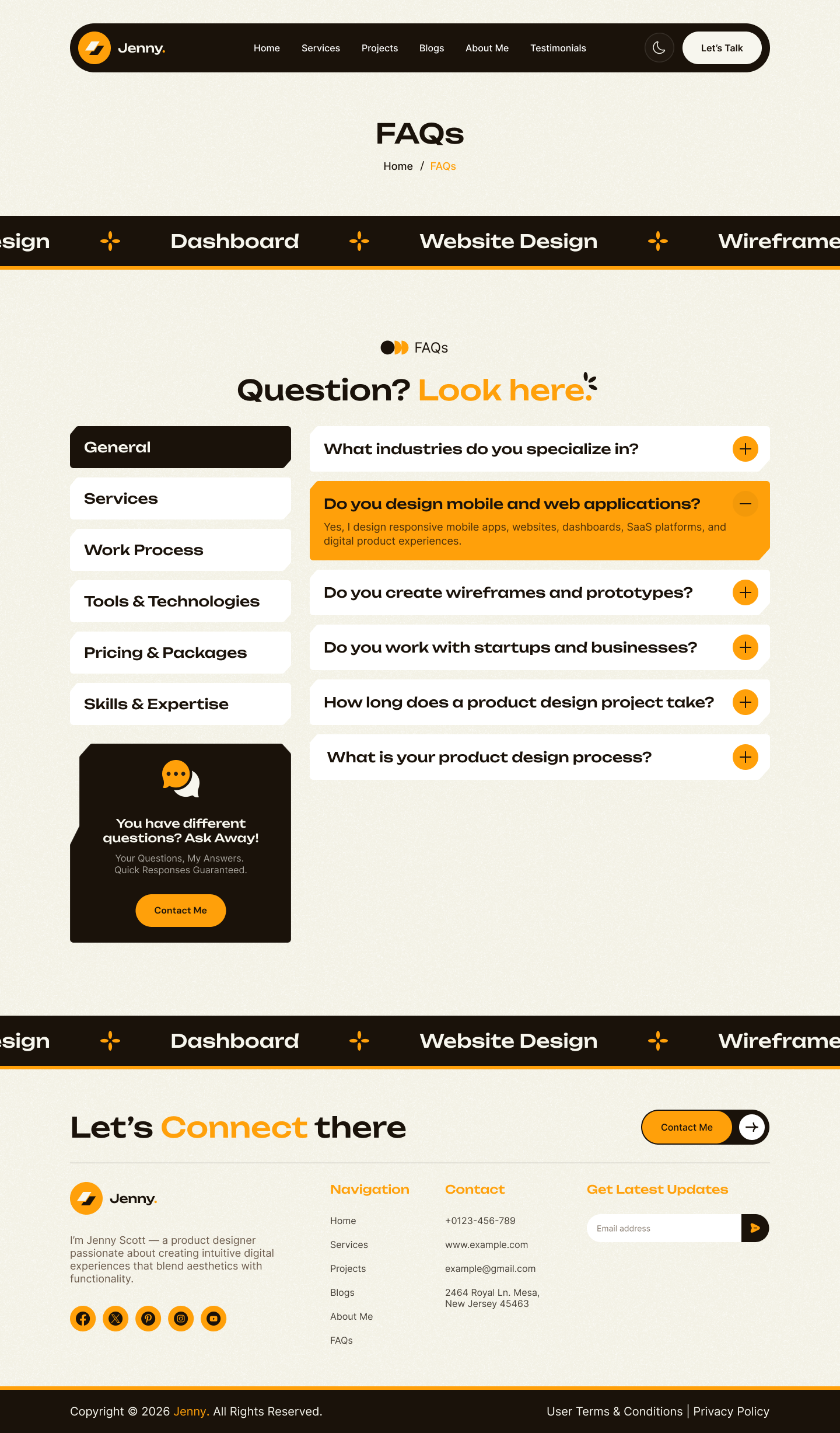 personal portfolio ui ux design