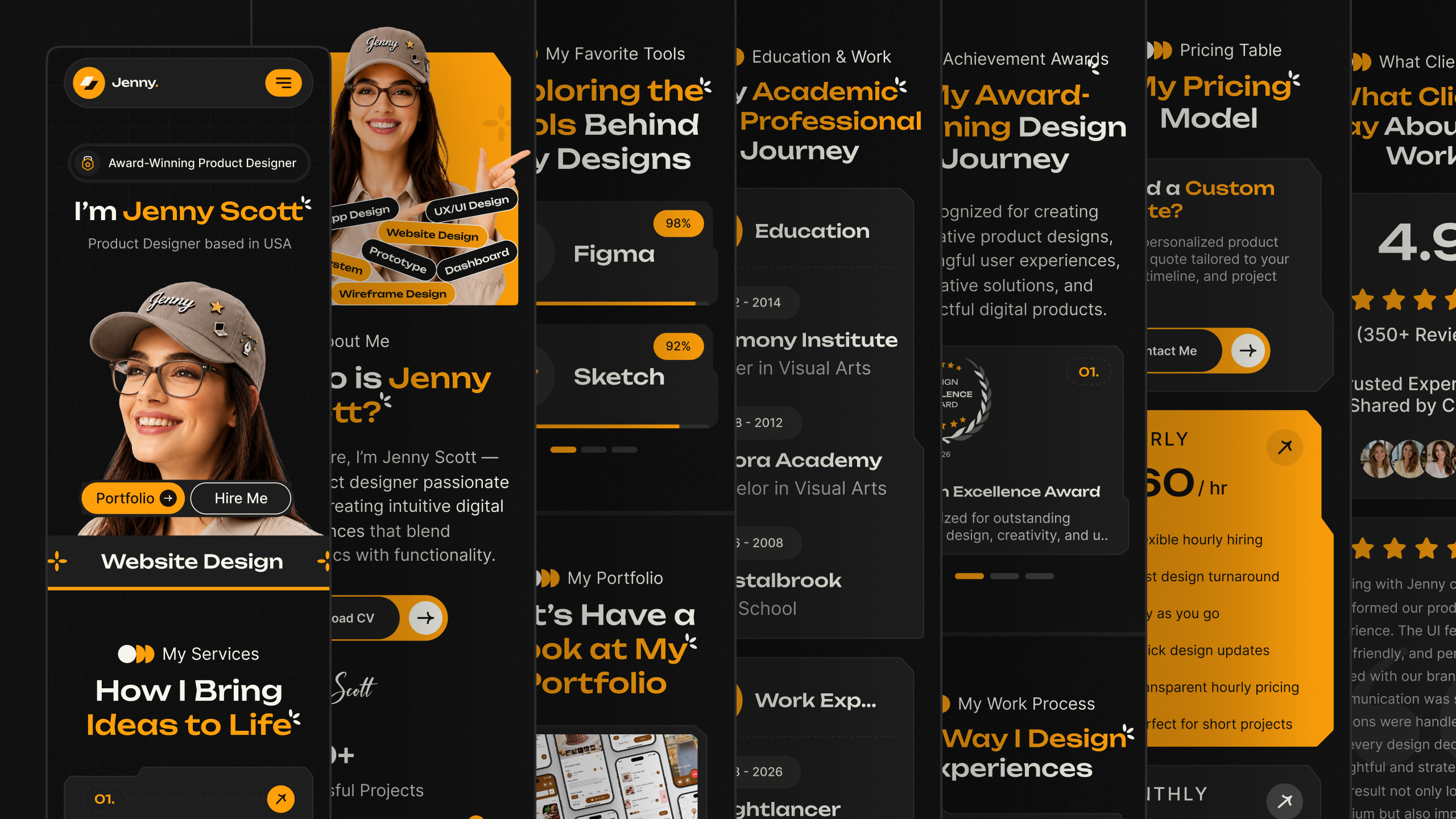personal portfolio figma design