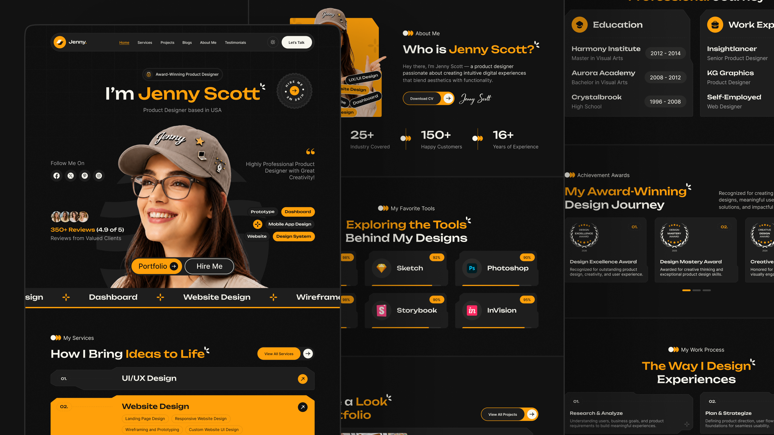 personal portfolio figma template