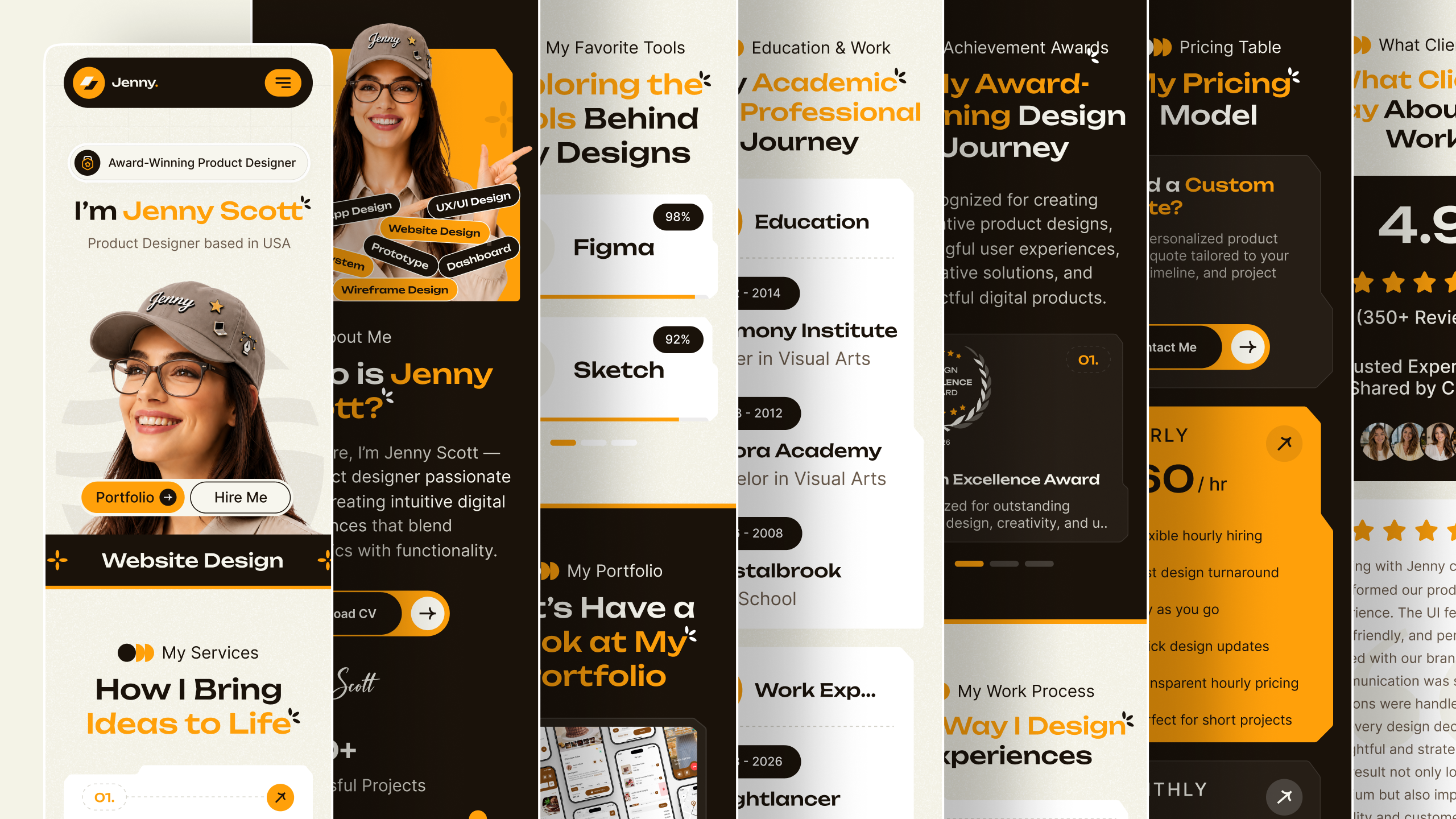 personal portfolio website design Figma