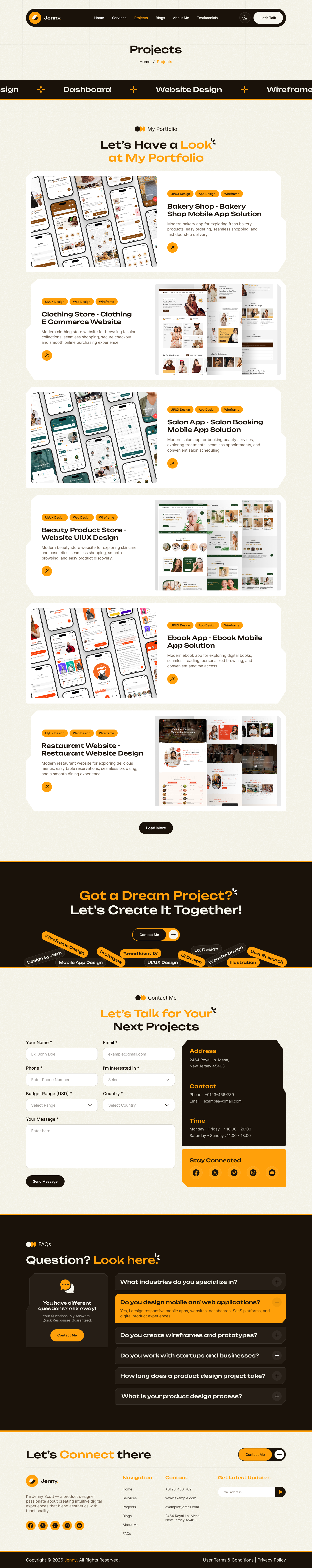 personal portfolio figma template
