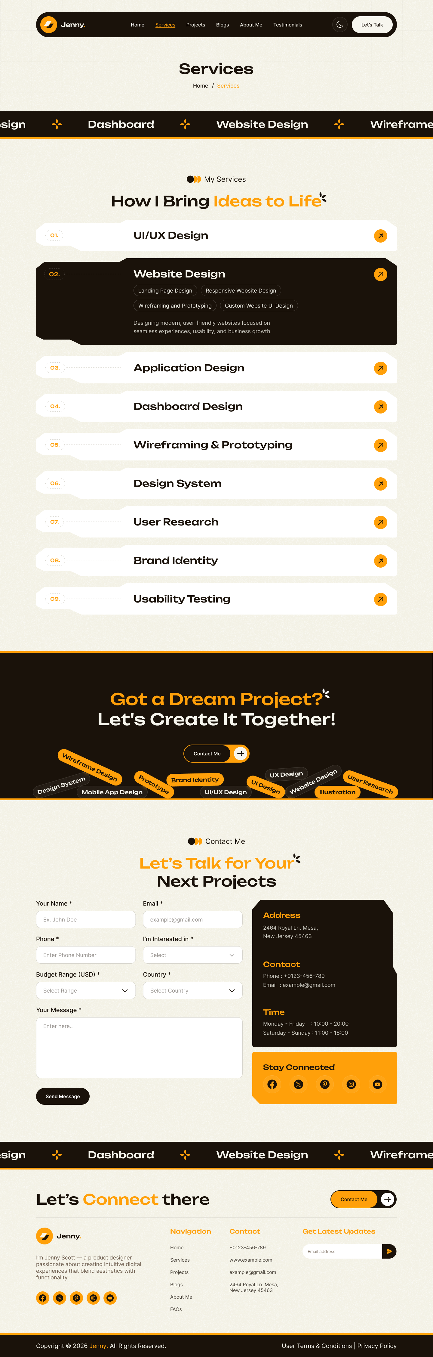personal portfolio ui ux design