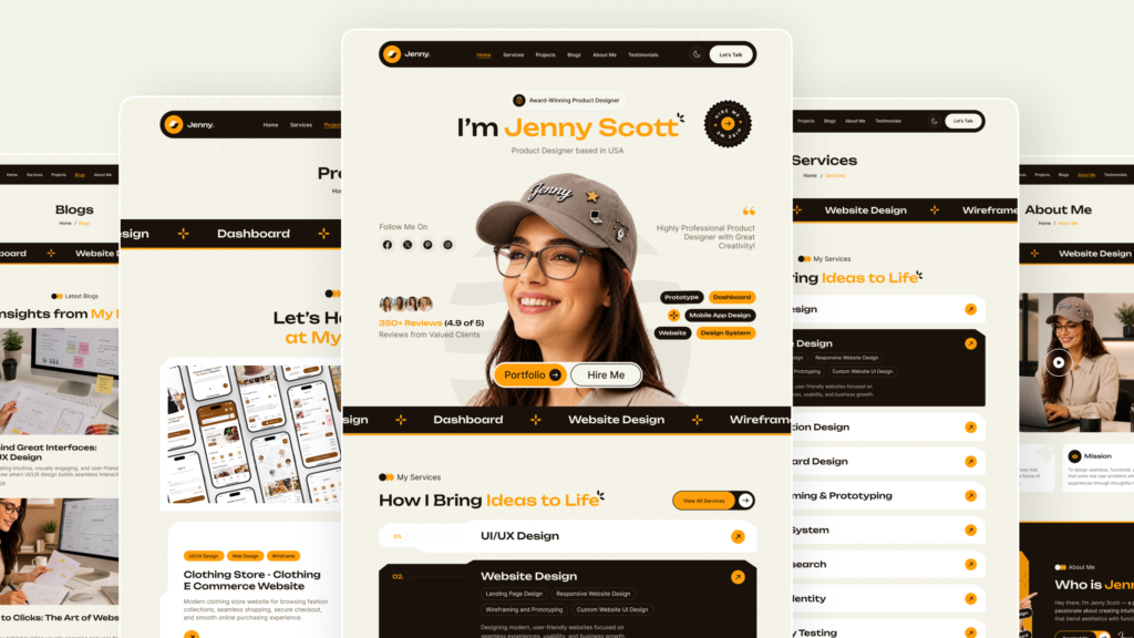 personal portfolio website design Figma
