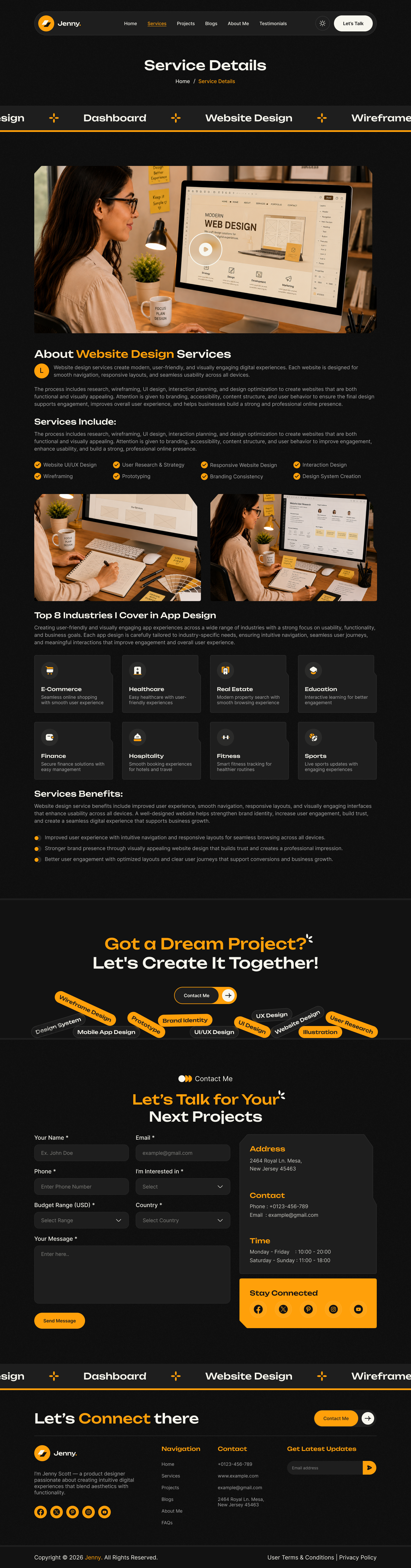 personal portfolio website design