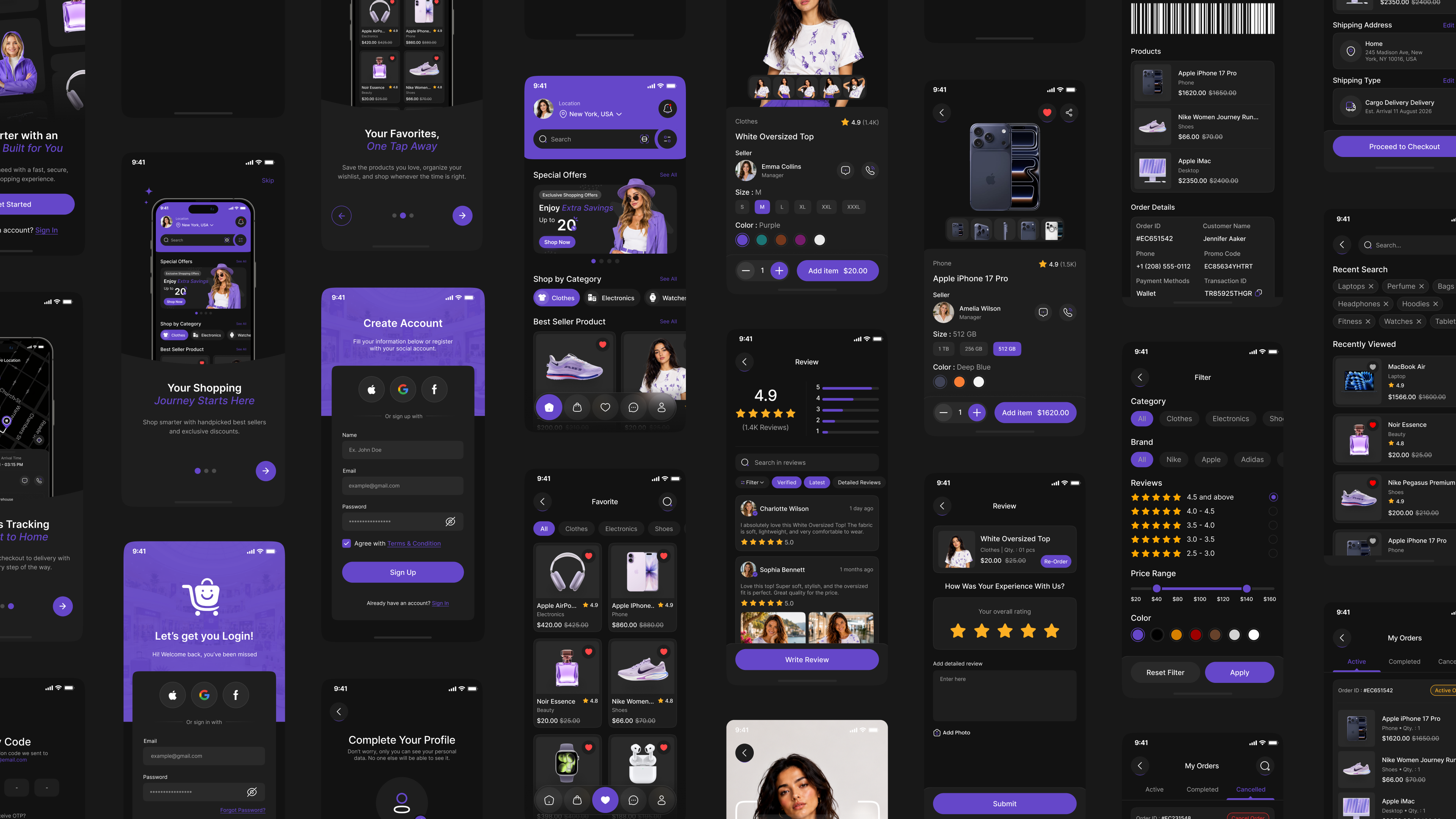 ecommerce app figma design