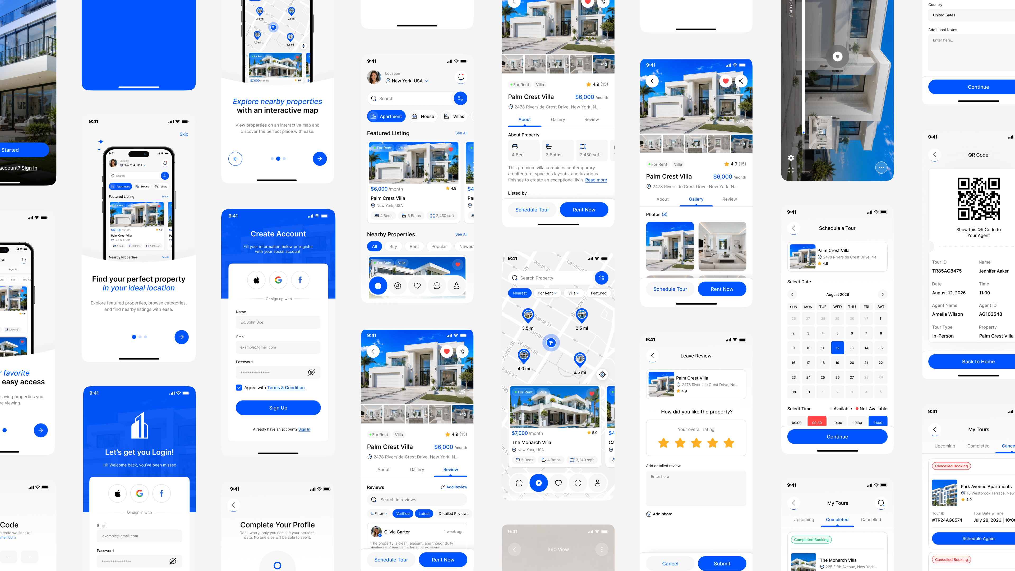 real estate app ui design