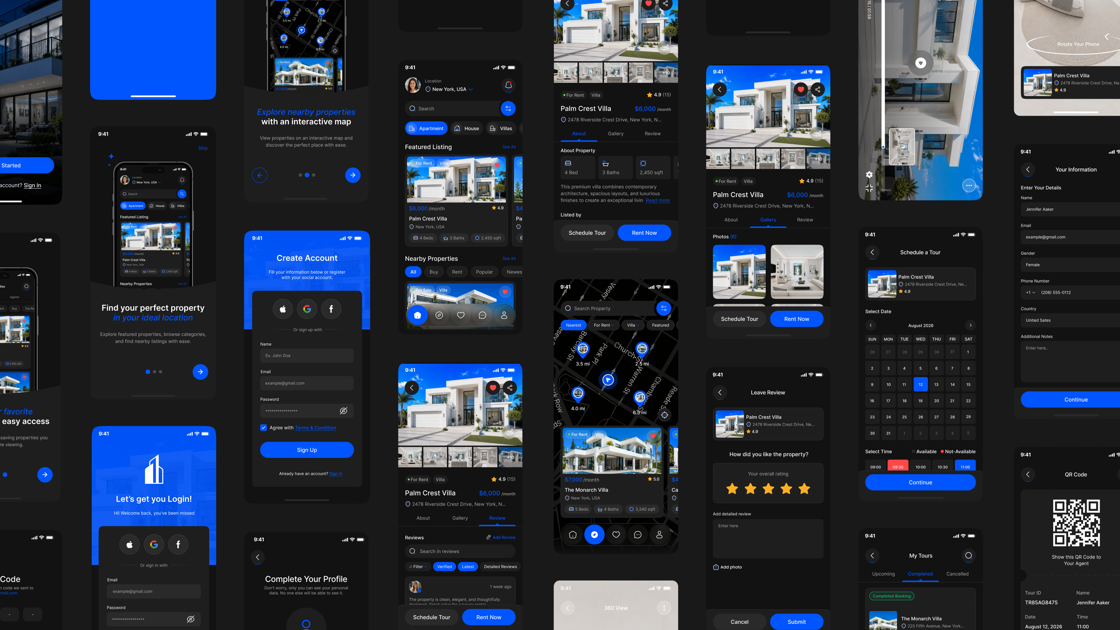 real estate app ui design