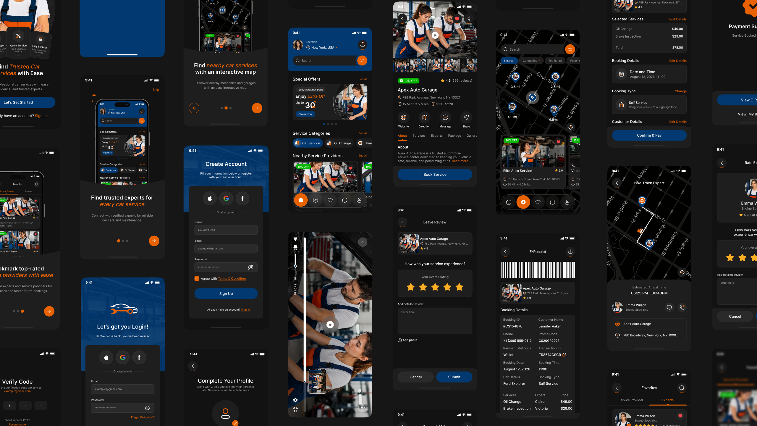 car maintenance app design