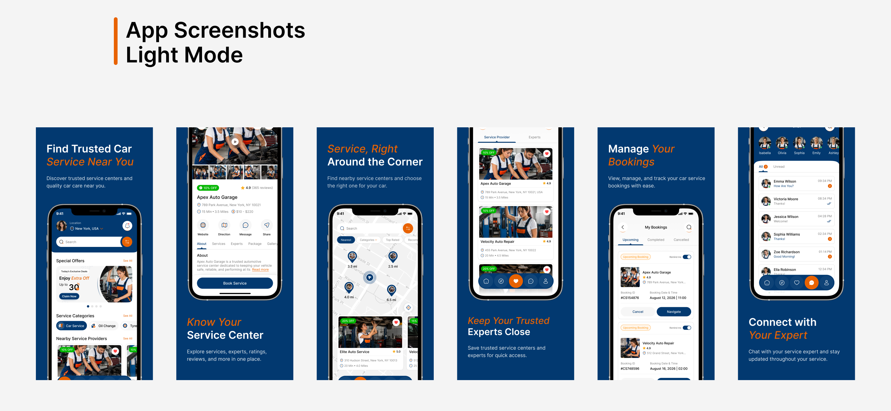 car mechanic app uiux