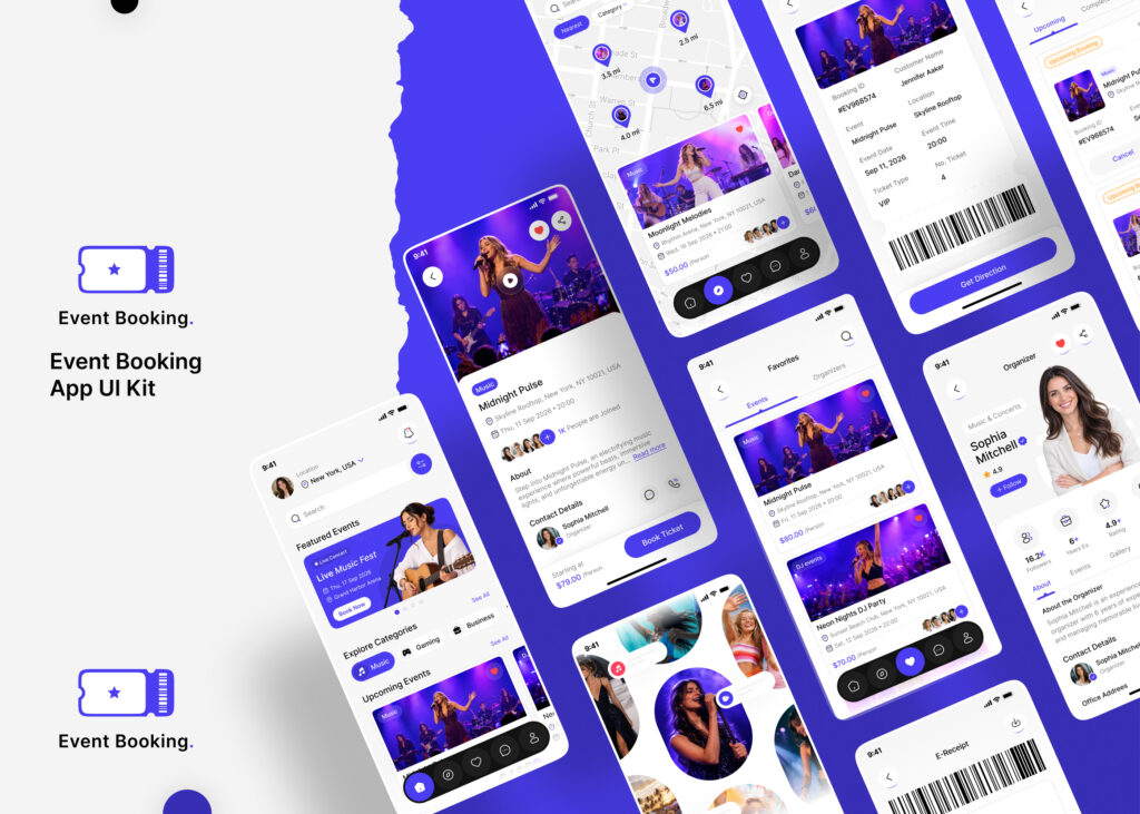 Event Booking App UIUX Design