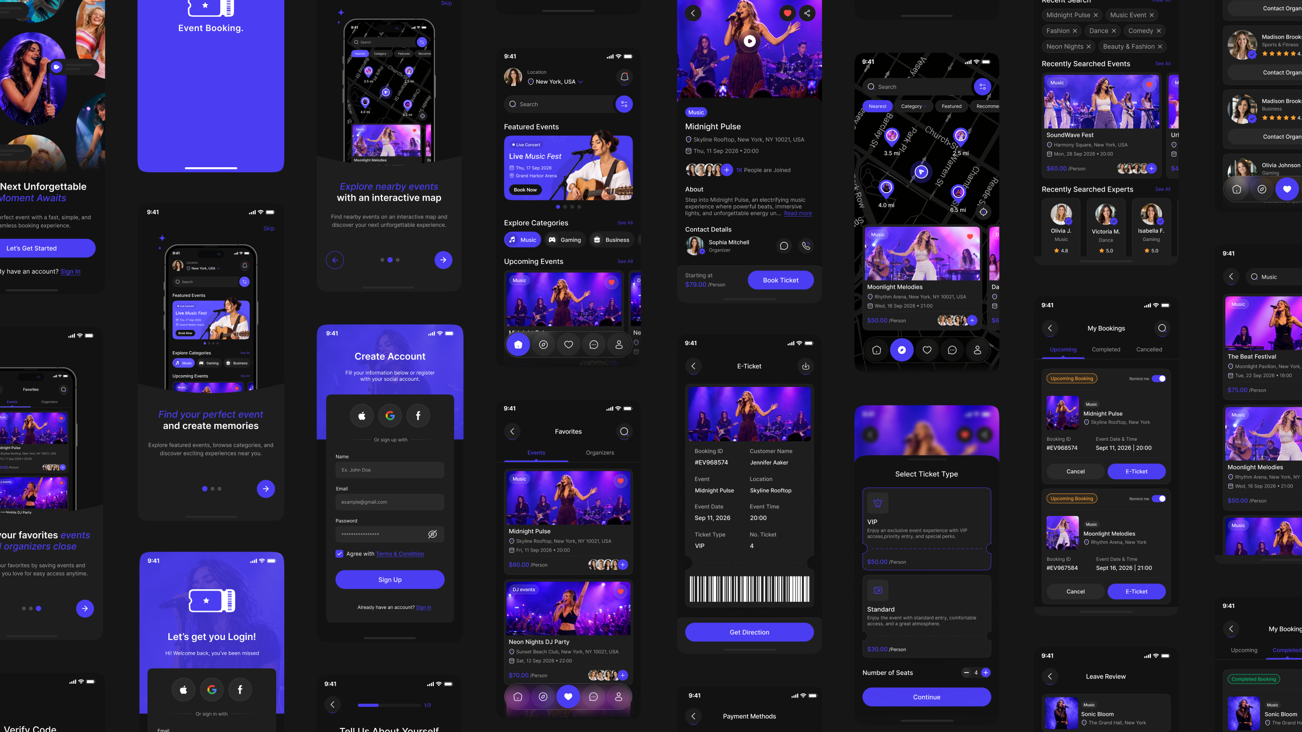 event booking app figma design