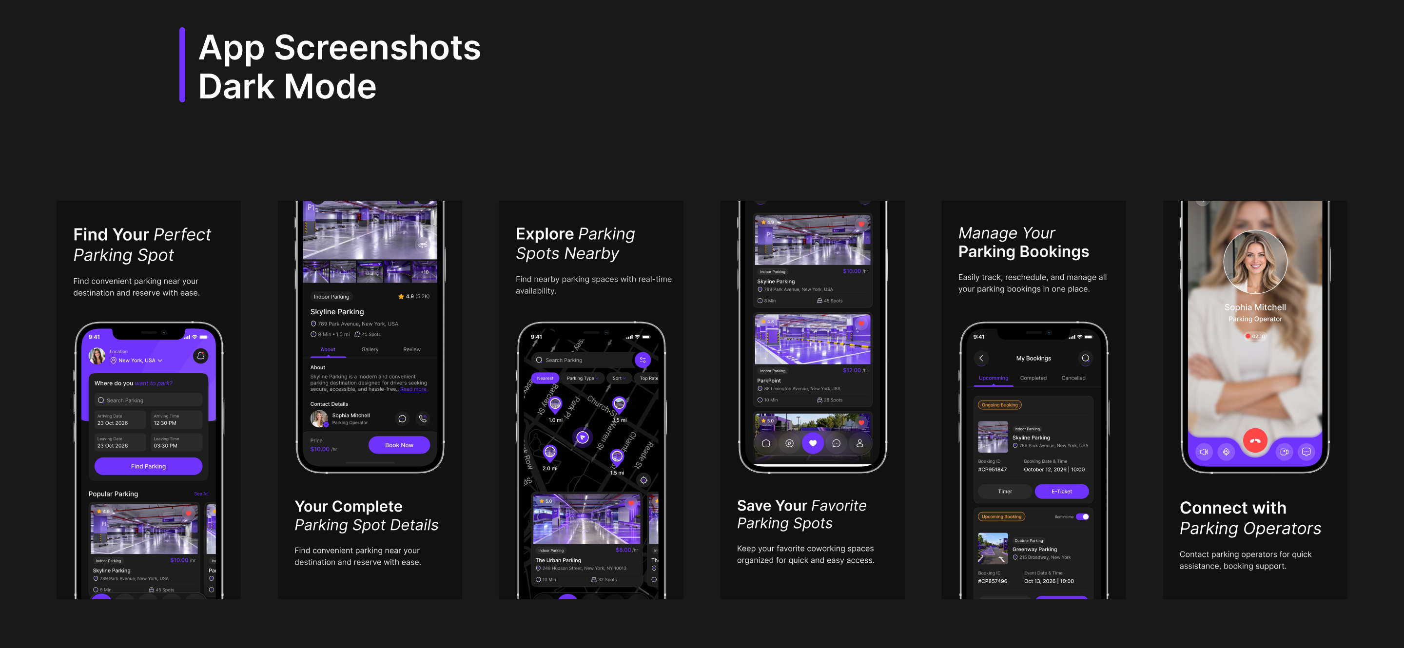 car parking finder app ui design Figma
