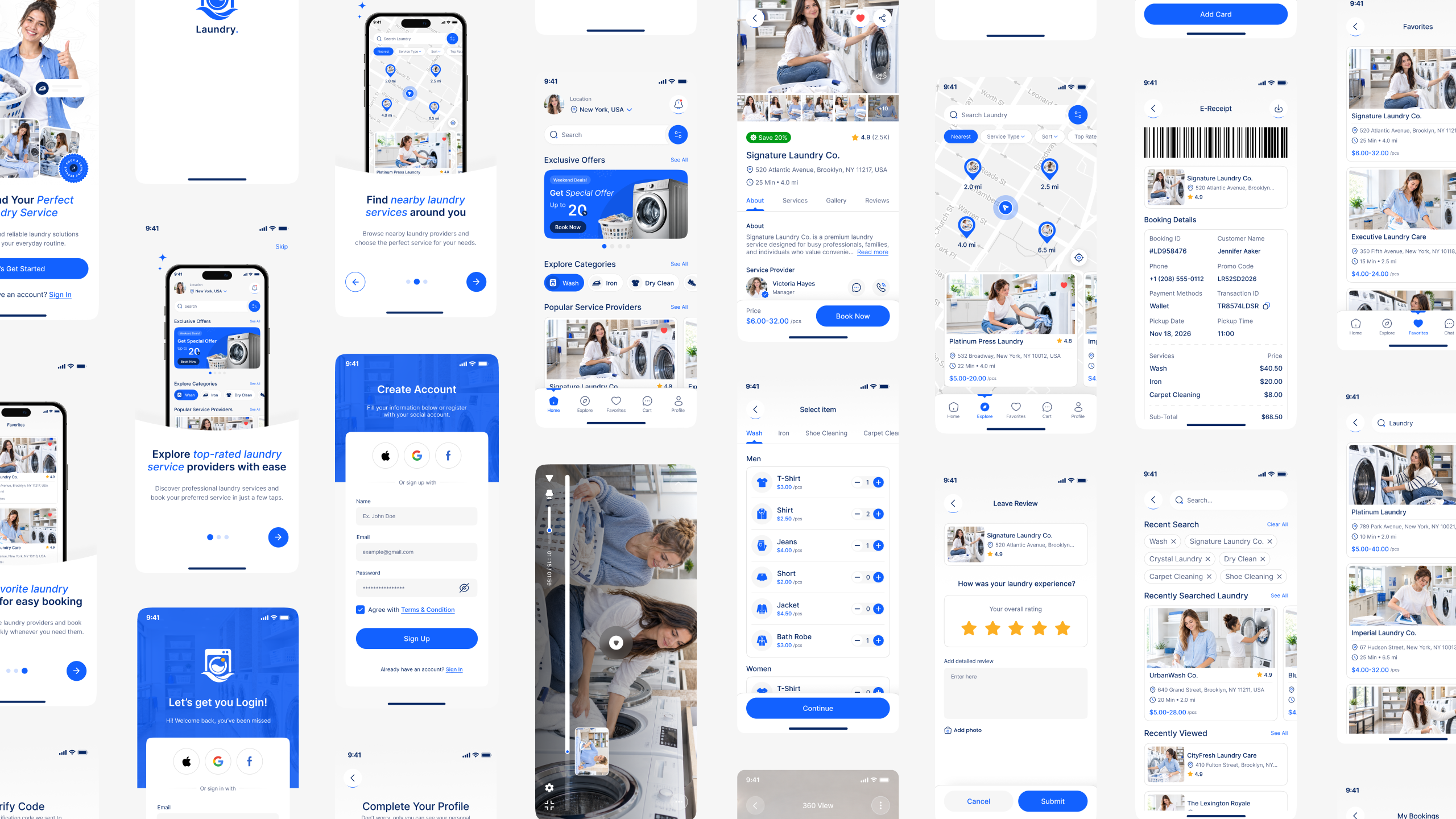 laundry service app design